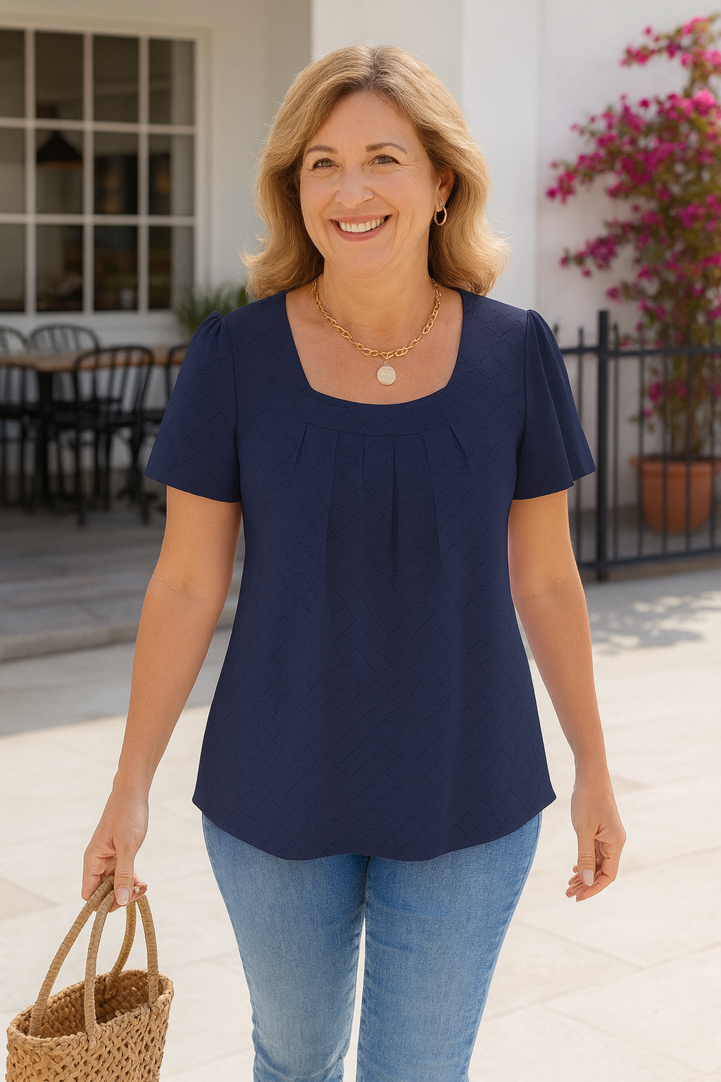 Melissa | Pleated Summer Blouse