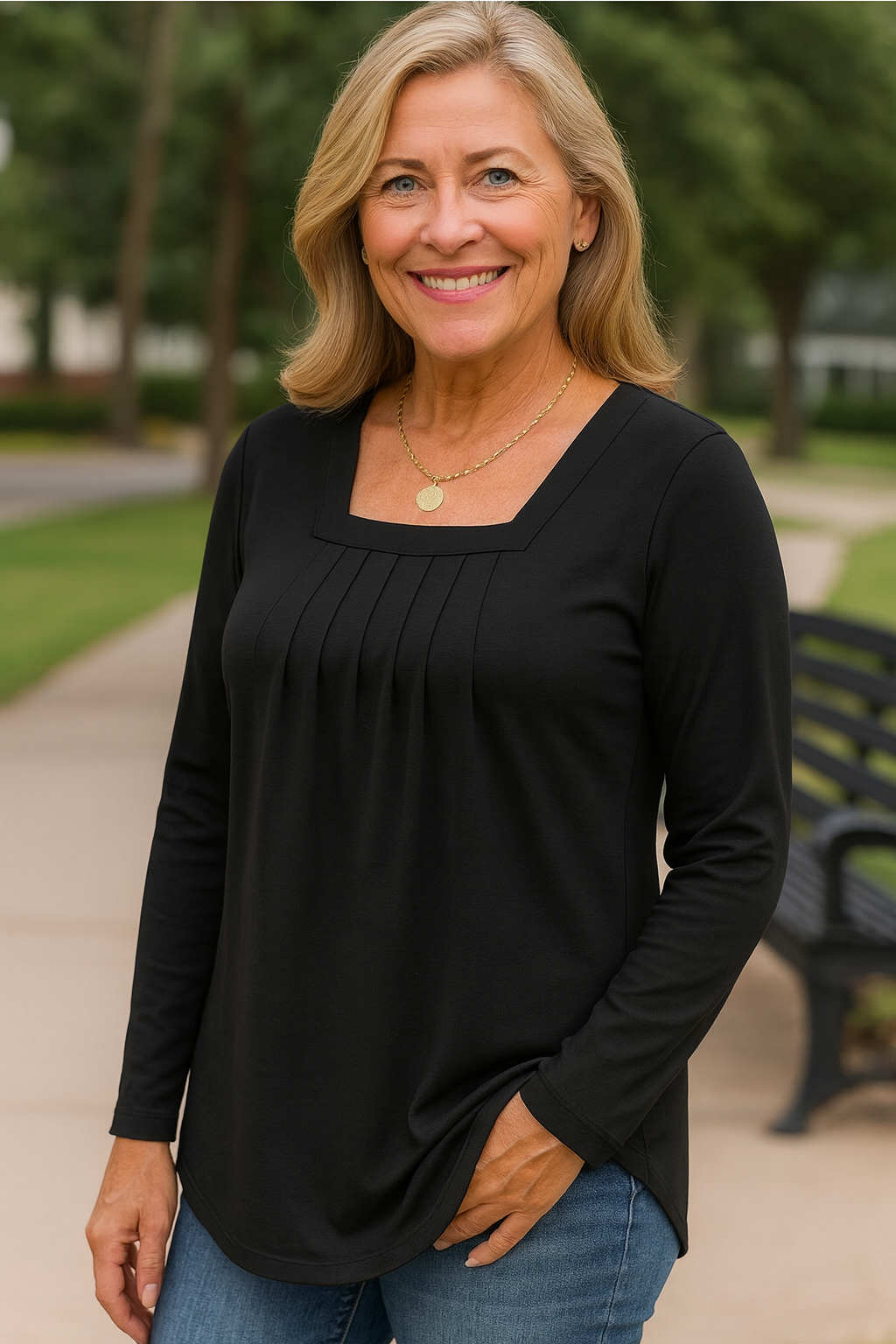 Erin | Flowy Long-Sleeve Top