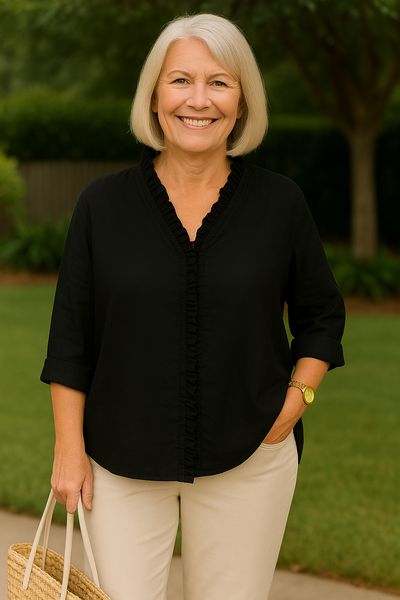 Lauren | Ruffled Midi Blouse