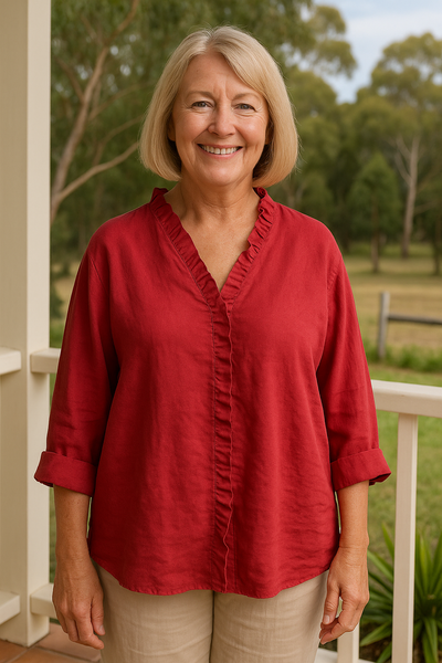 Lauren | Ruffled Midi Blouse