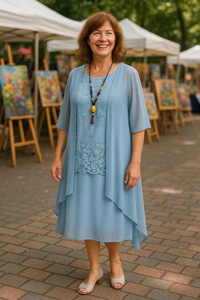 Lydia | Flowy Chiffon Two-Piece Set