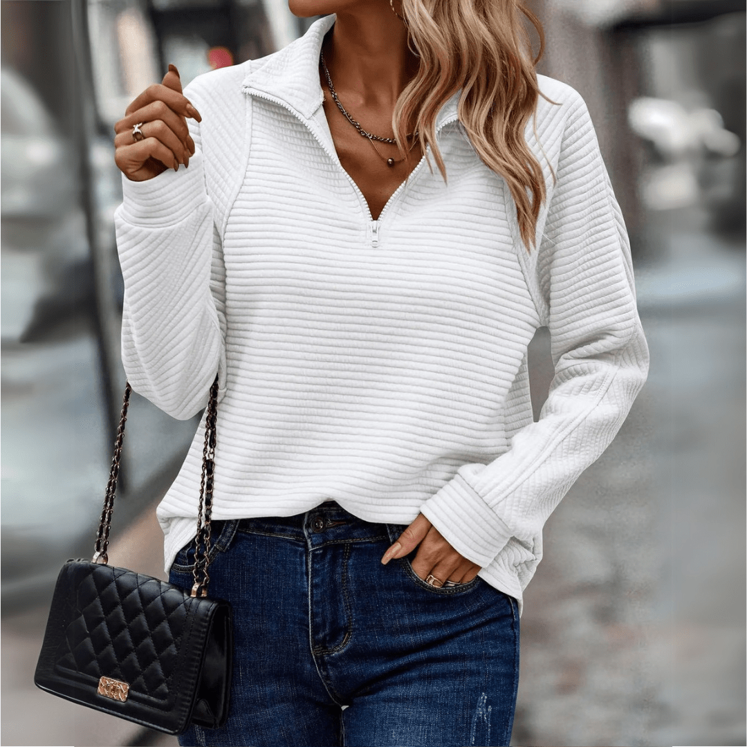 Sophie | Soft Zip Sweater