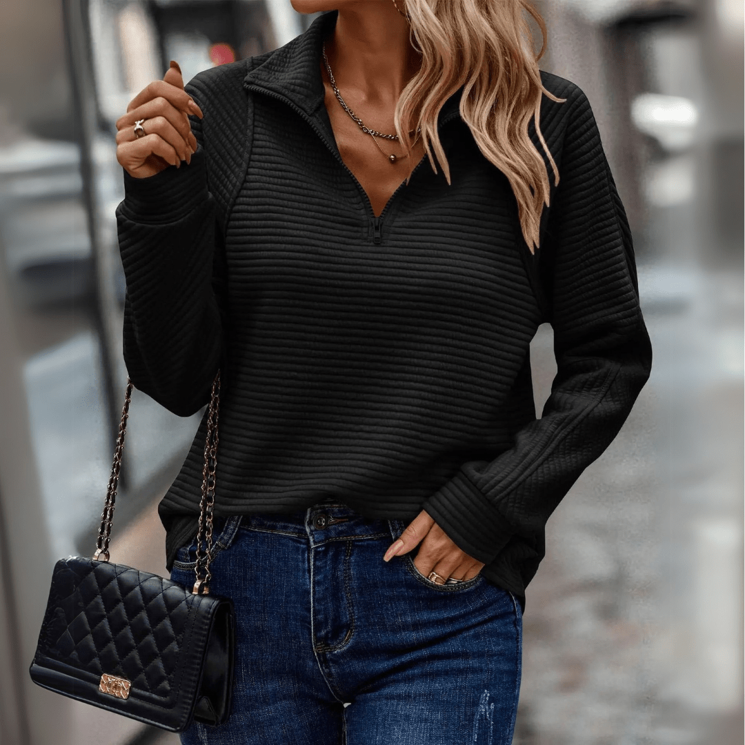Sophie | Soft Zip Sweater