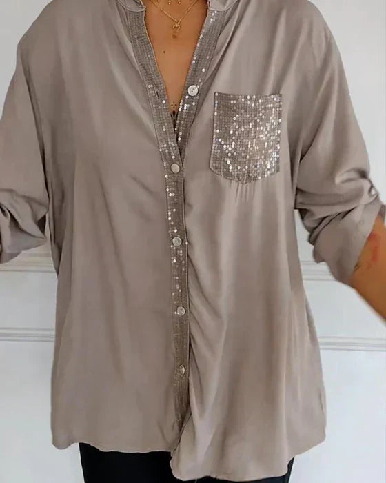 Megan | Stylish Sequin Blouse