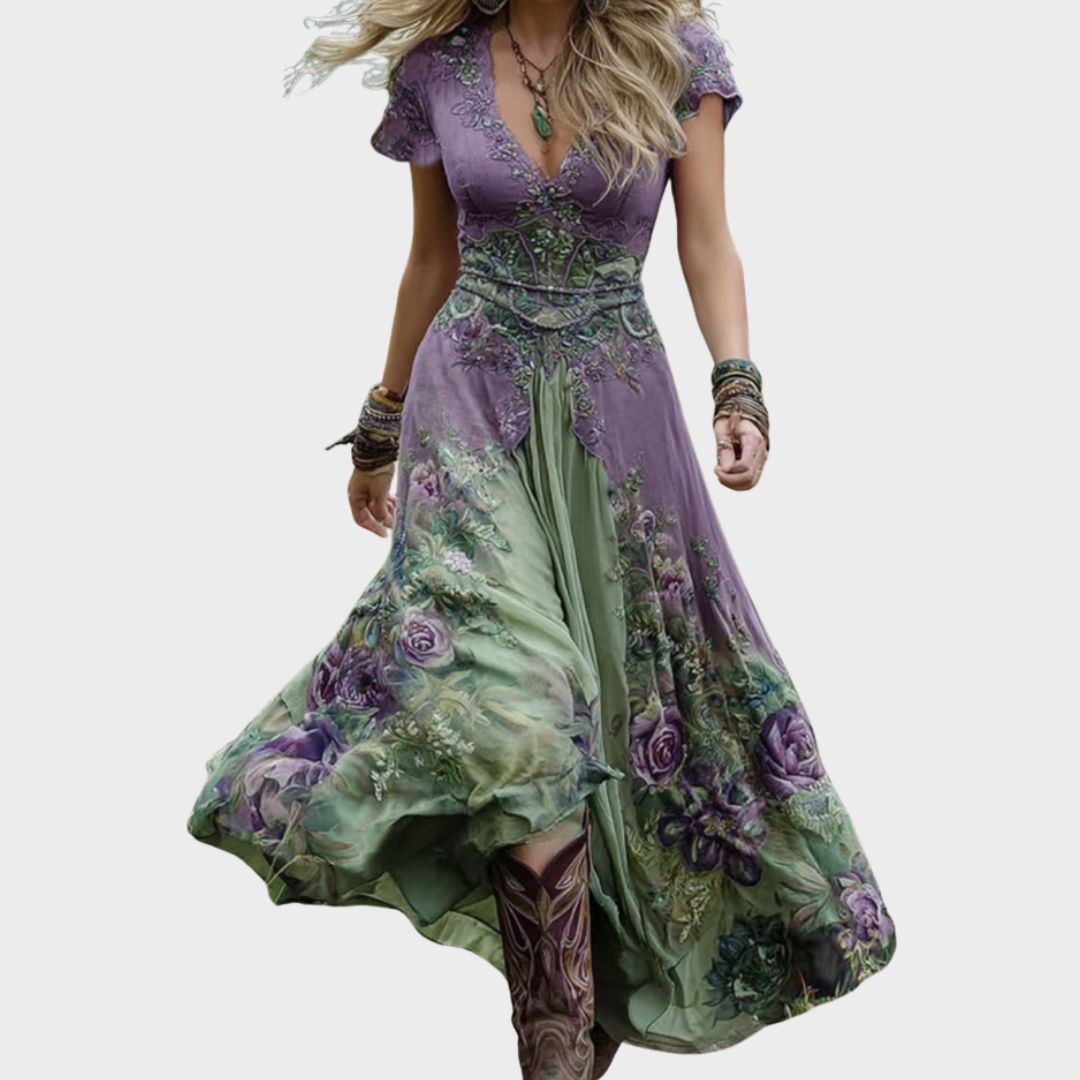 Abigail | Embroidered Maxi Dress