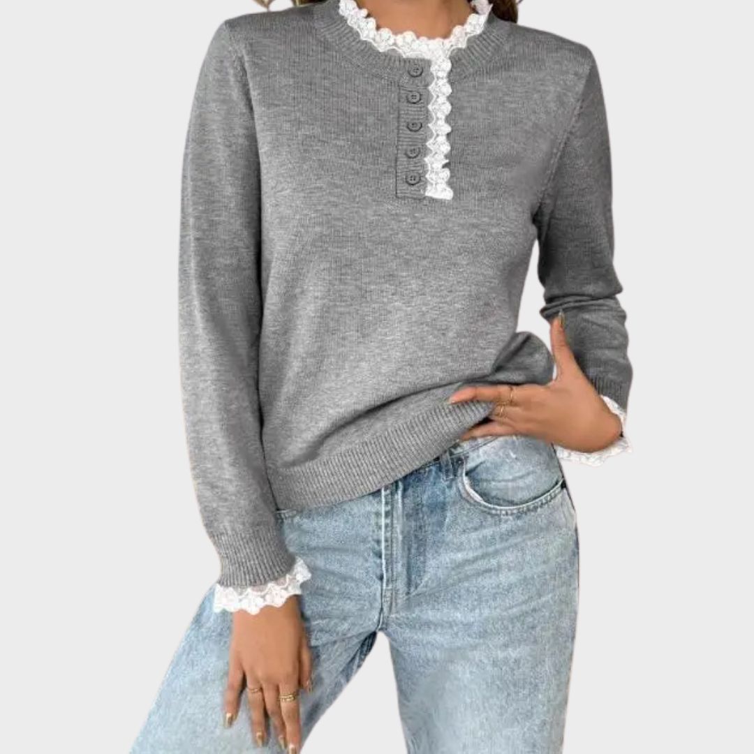 Lauren | Elegant Lace Sweater