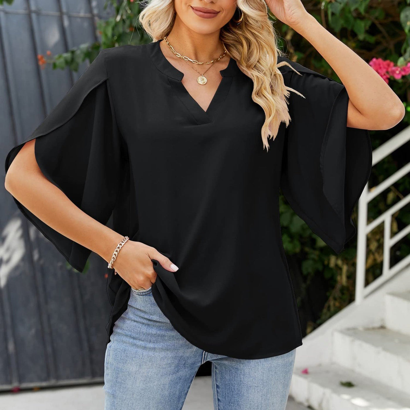 Sophie | Chic V-Neck Blouse