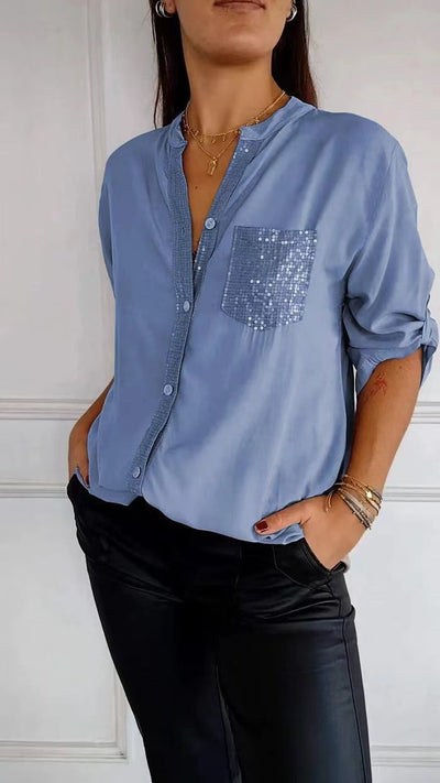Megan | Stylish Sequin Blouse