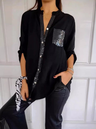 Megan | Stylish Sequin Blouse