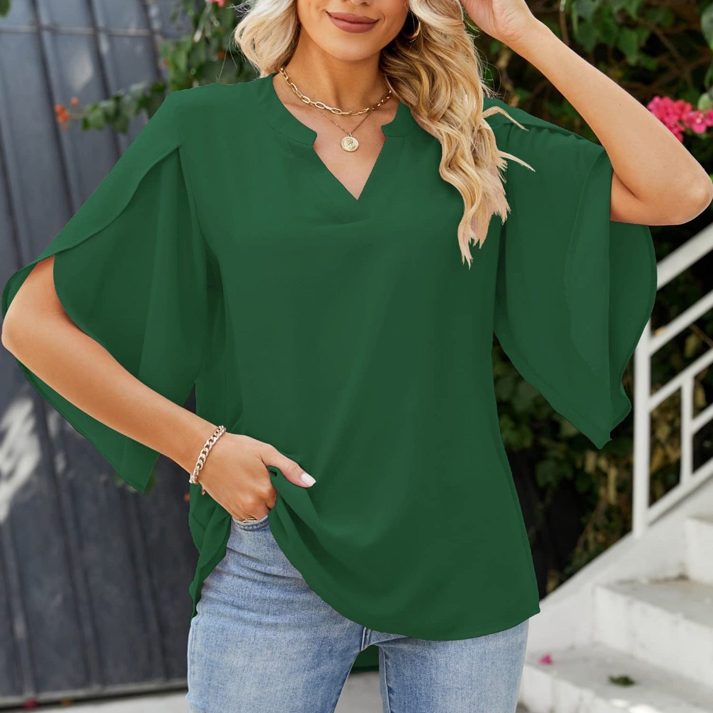 Sophie | Chic V-Neck Blouse
