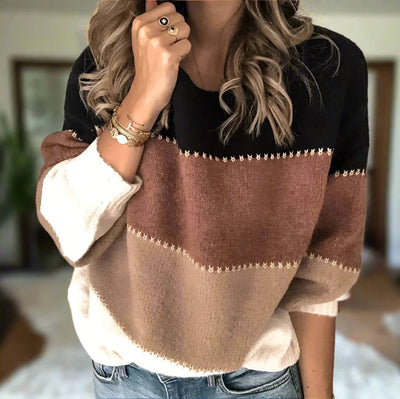 Hannah | Stylish Colour-Block Jumper