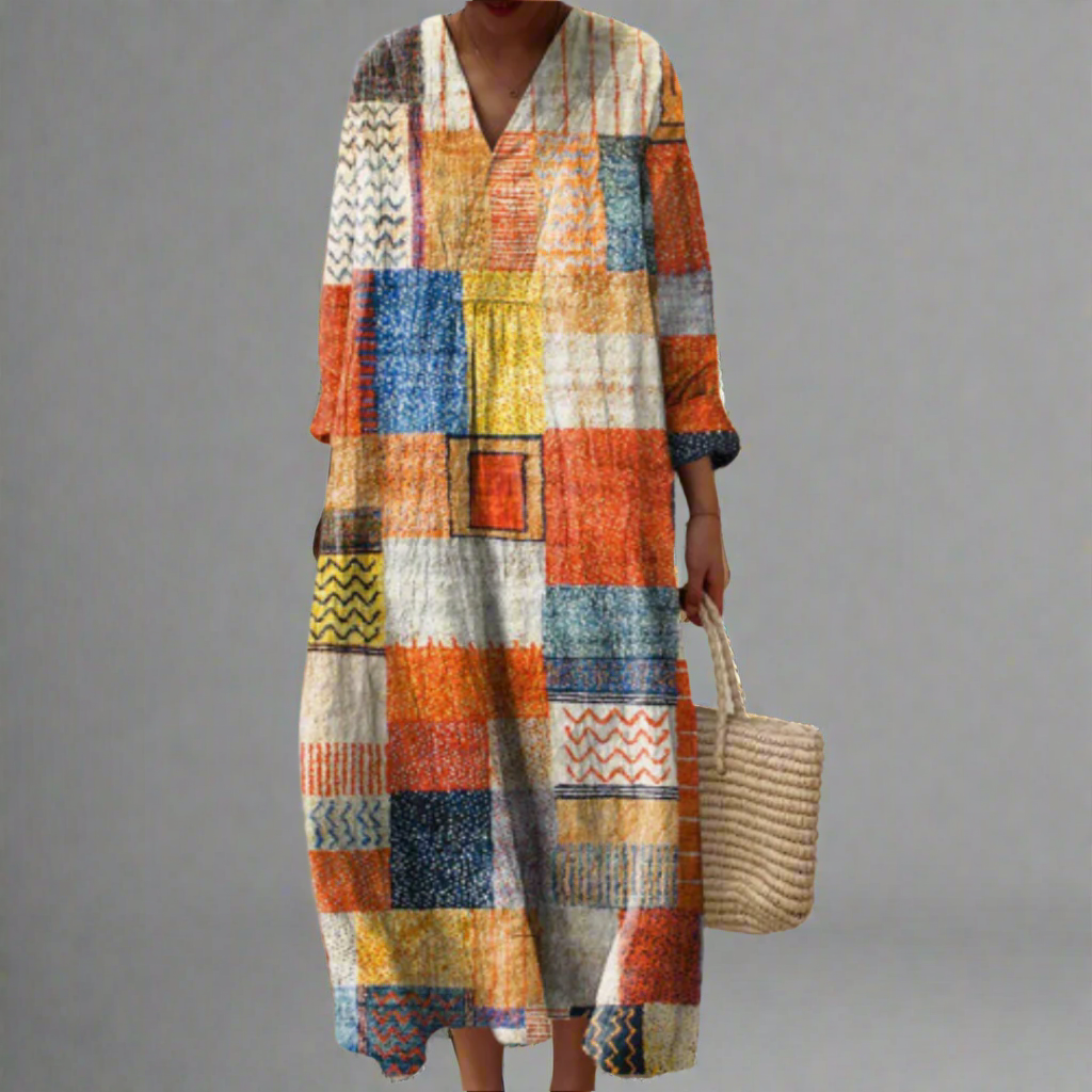 Alyssa | Patchwork Maxi Dress