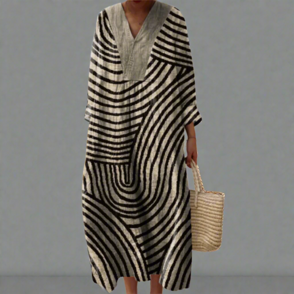 Mia | Abstract Midi Dress