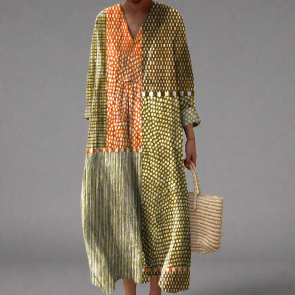 Stella | Patchwork Midi Dress