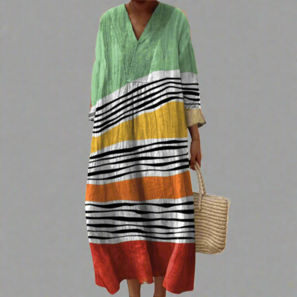 Isla | Gradient Striped Maxi Dress