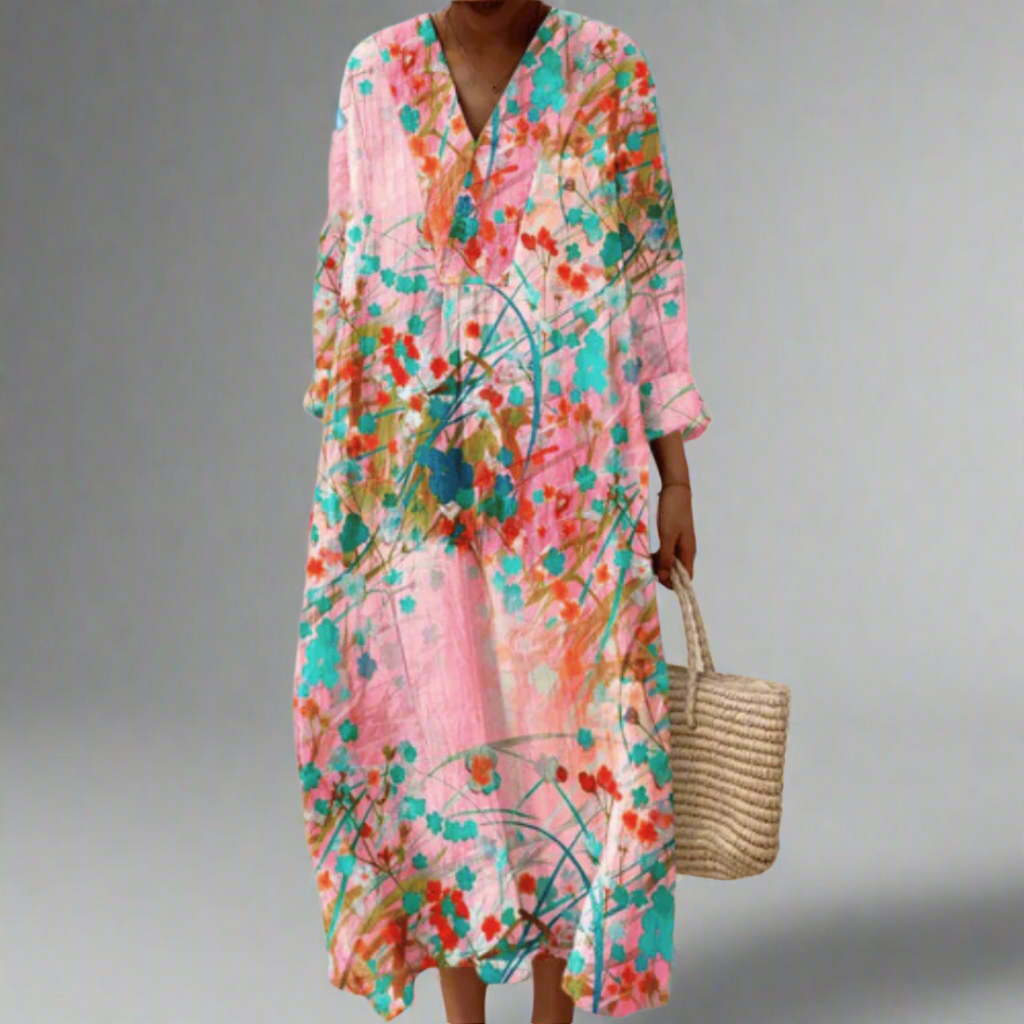 Holly | Pastel Floral Maxi Dress
