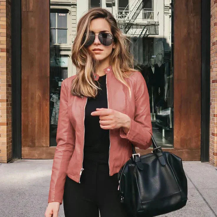 Hannah | Chic Leather Jacket