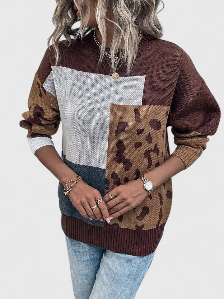 Lydia | Leopard Knit Pullover