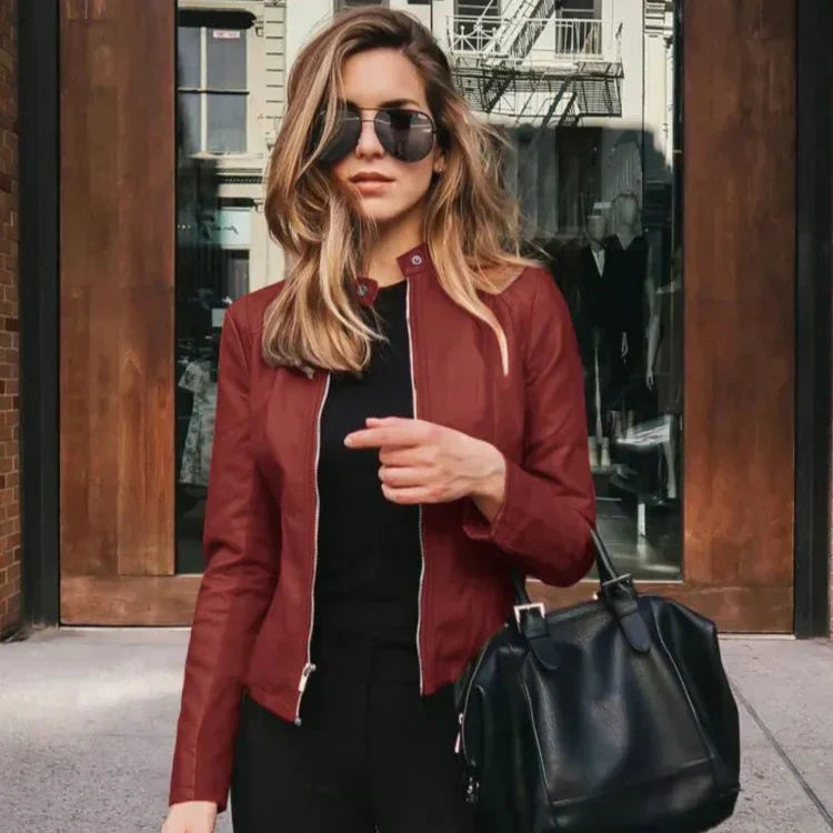 Hannah | Chic Leather Jacket