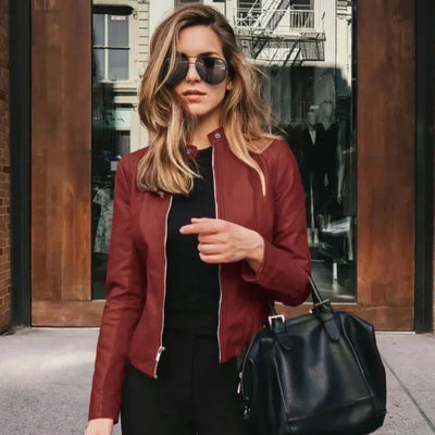 Hannah | Chic Leather Jacket