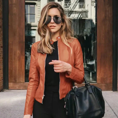 Hannah | Chic Leather Jacket