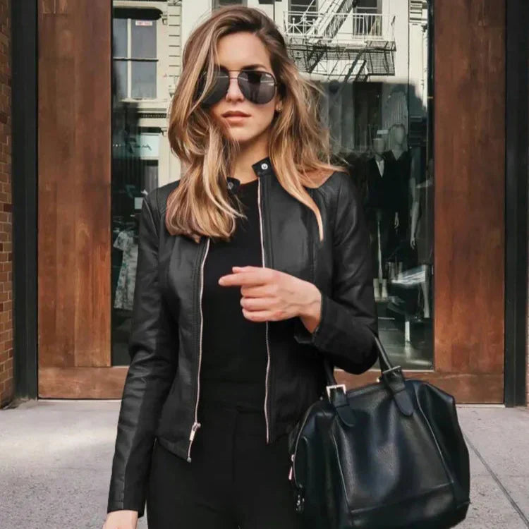 Hannah | Chic Leather Jacket