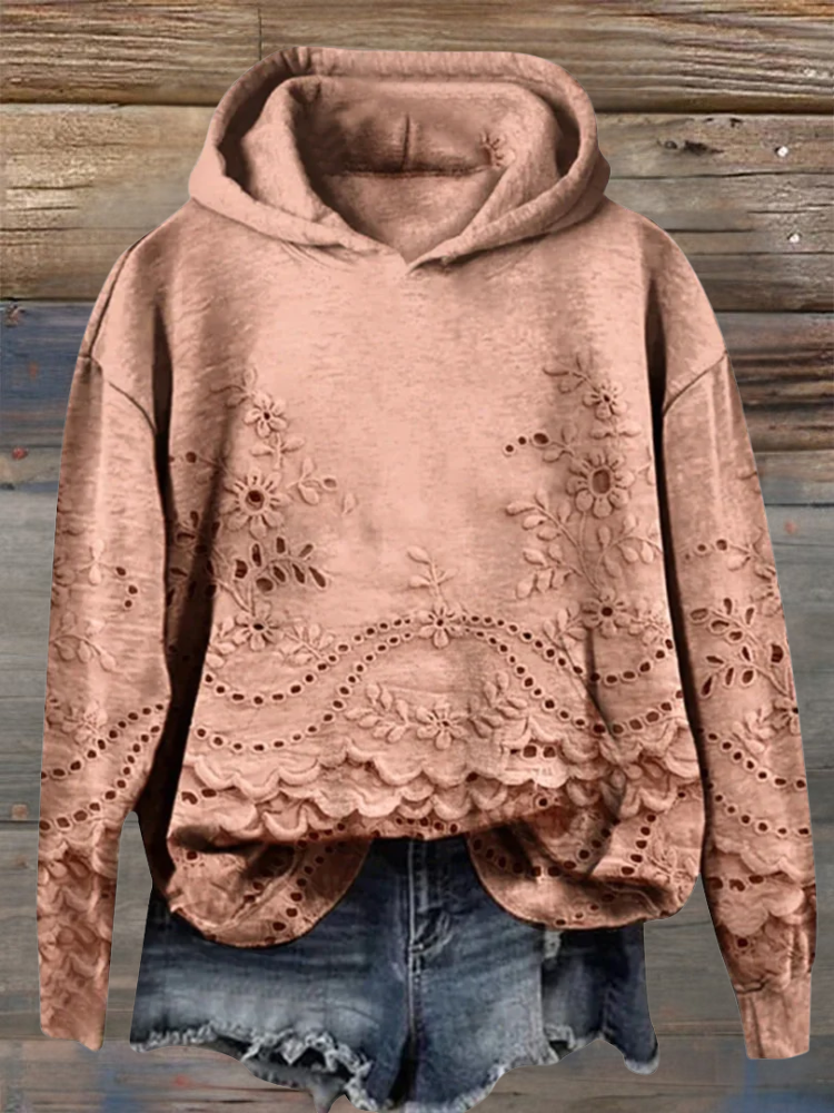Cheryl | Lace-Trimmed Cozy Sweater