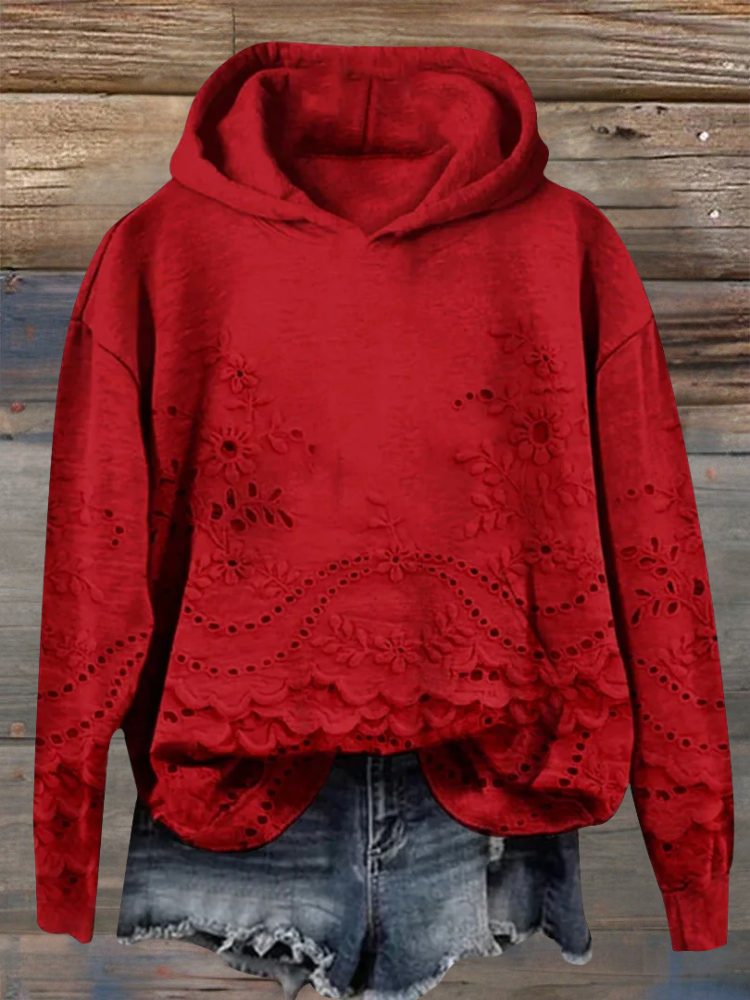 Cheryl | Lace-Trimmed Cozy Sweater