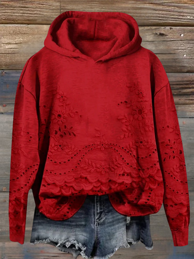 Cheryl | Lace-Trimmed Cozy Sweater
