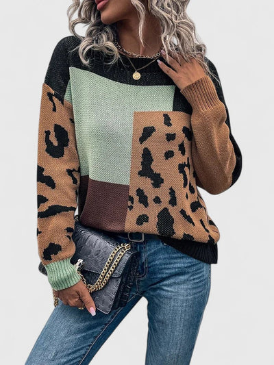 Lydia | Leopard Knit Pullover
