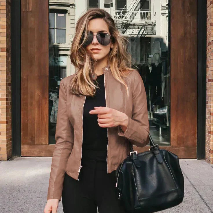 Hannah | Chic Leather Jacket
