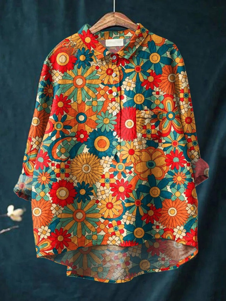 Sophia | Retro Floral Shirt