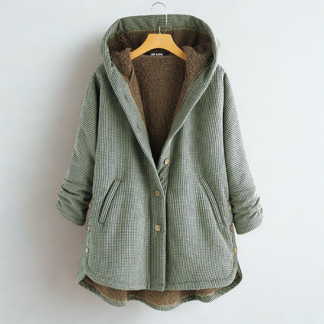 Dulce | Checked Hooded Coat