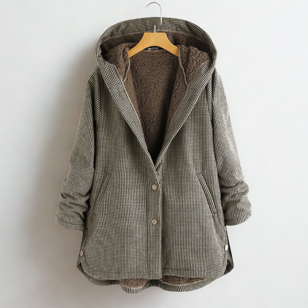 Dulce | Checked Hooded Coat