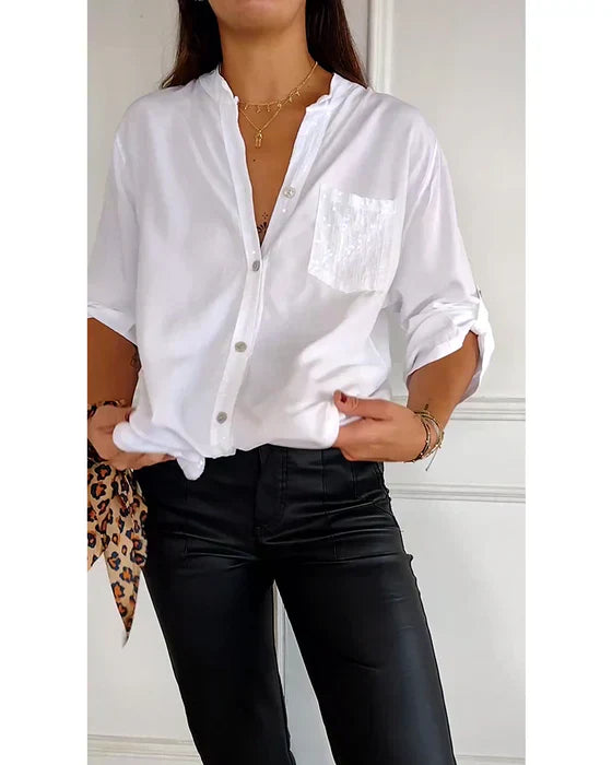 Megan | Stylish Sequin Blouse