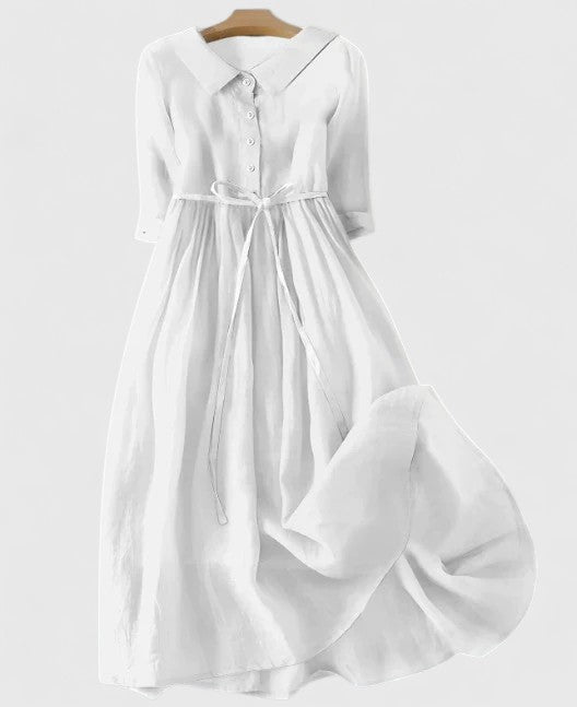 Clara | Linen Grace Midi Dress