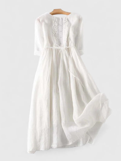 Elara | Linen Midi Dress