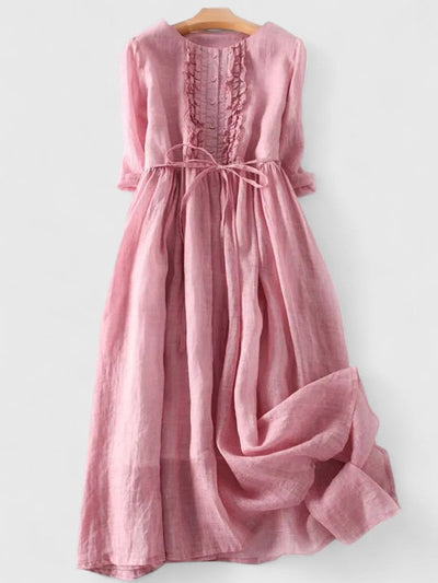 Elara | Linen Midi Dress