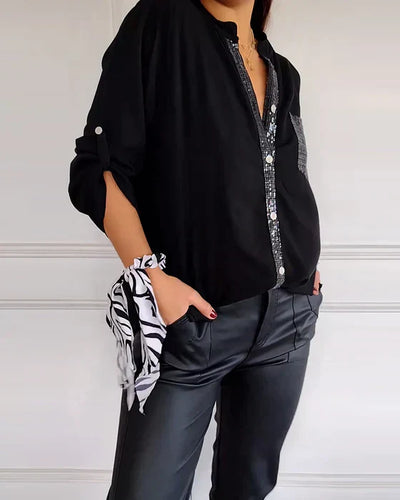 Megan | Stylish Sequin Blouse
