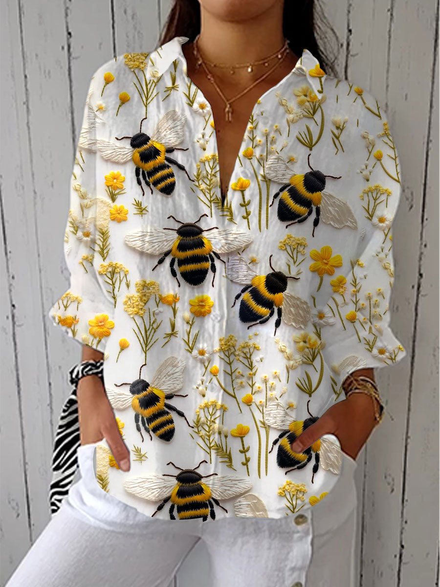 Jasmine | Floral Bee Blouse