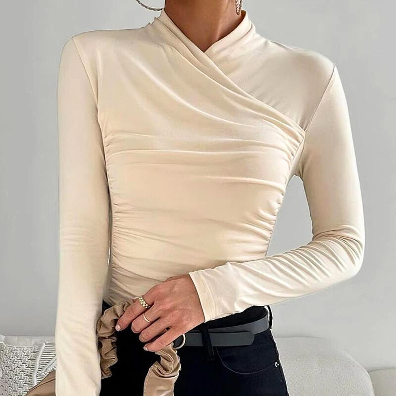 Samantha | Elegant Cross-Neck Top