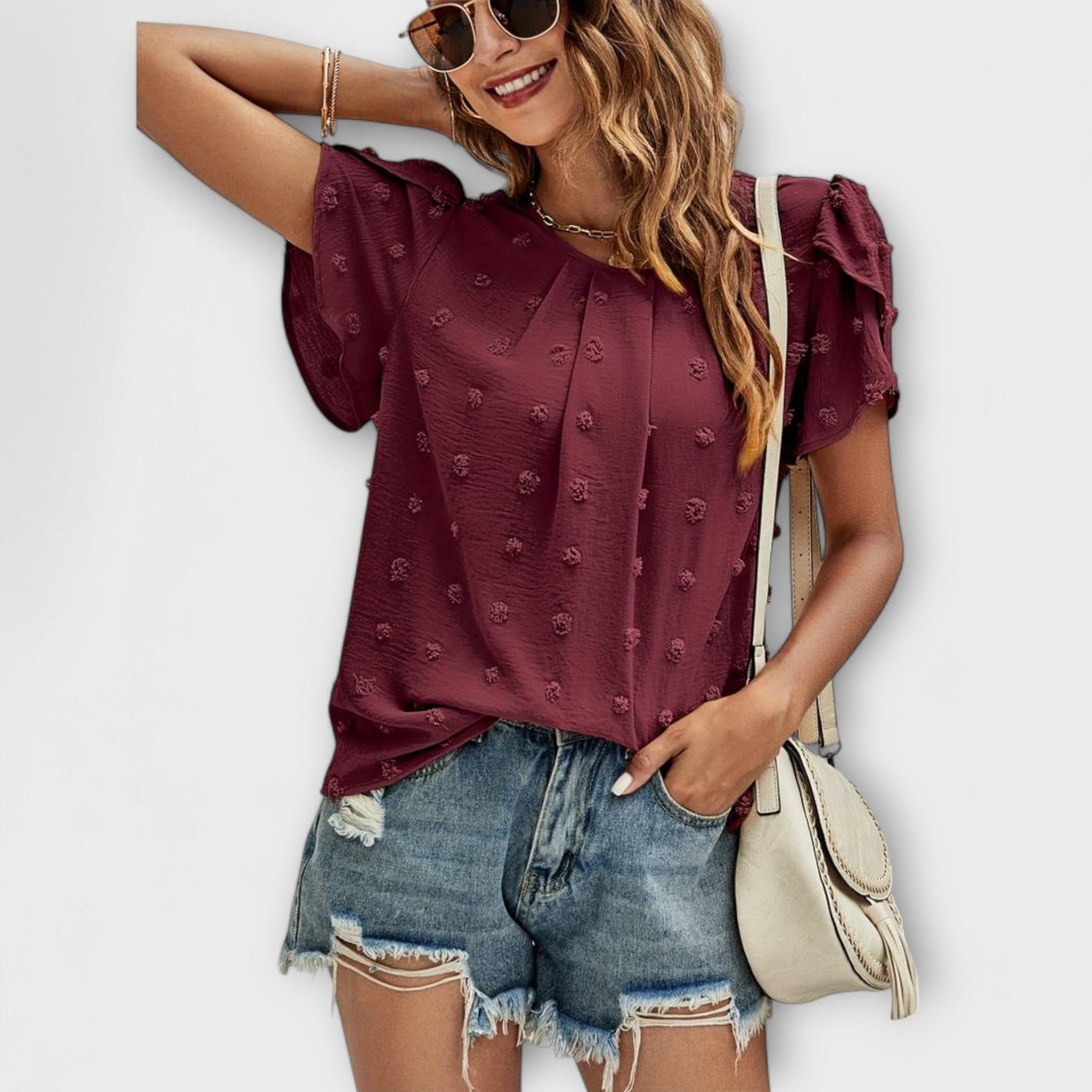 Mia | Elegant Polka Dot Blouse