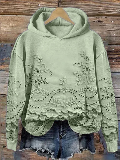 Cheryl | Lace-Trimmed Cozy Sweater