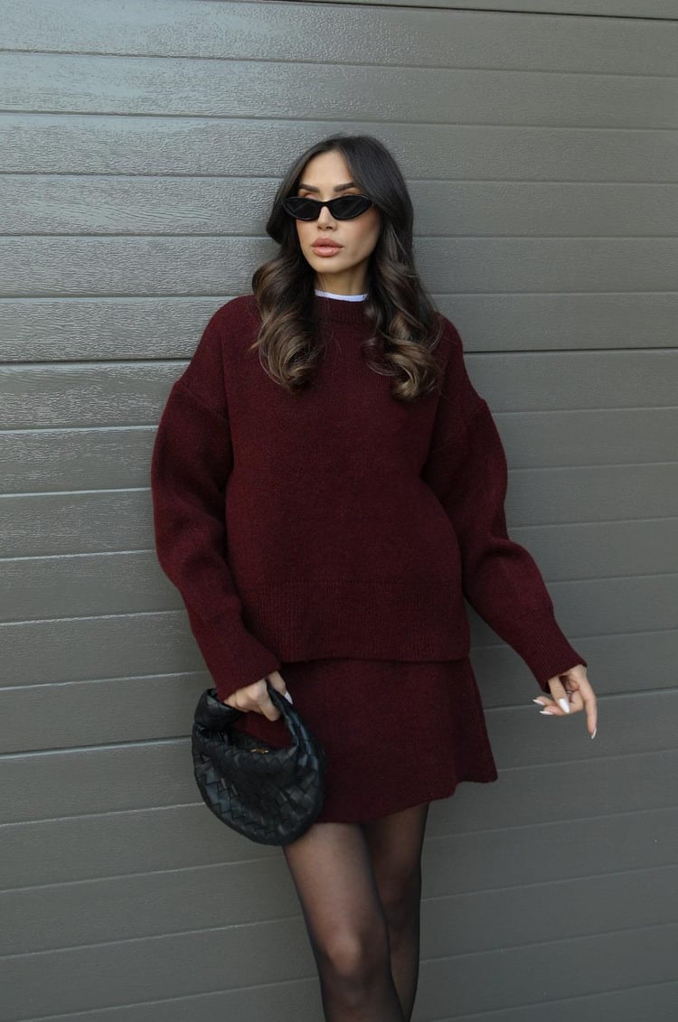 Lily | Cozy Sweater Skirt Set