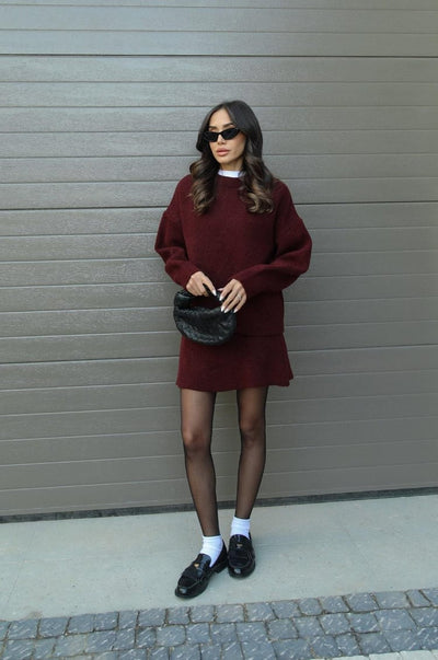 Lily | Cozy Sweater Skirt Set