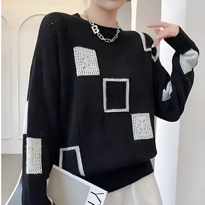 Lila | Black And White Sweater