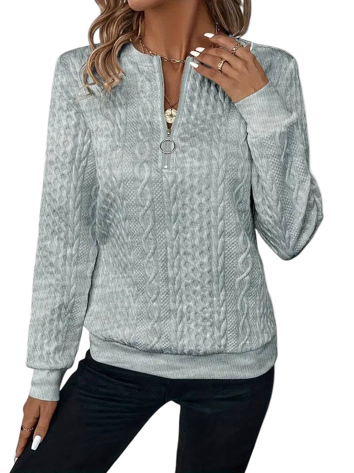 Jenna | Zippered Knit Pullover