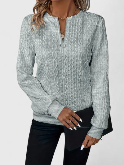 Jenna | Zippered Knit Pullover