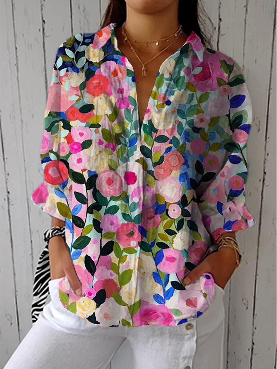 Julia | Artistic Floral Blouse