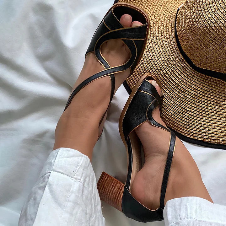 Katie | Elegant Cross Strap Sandals